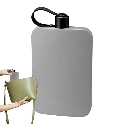 Nankoyal Botella De Agua Para Viajes - Cantimplora De Acero Inoxidable Con Tapa Para Deporte - 500ml Vaso Plano Antifugas Para Escuela Senderismo Deporte Gimnasio Concierto Mochila Camping