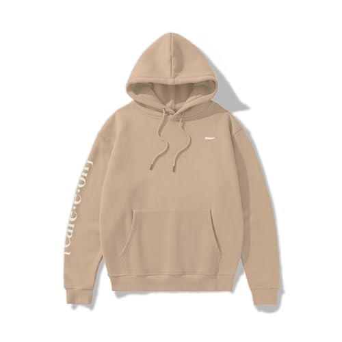 Careeon En Route Hoodie, Self Care Care for Others tan beige nude Sweatshirt in 100% recycled cotton2