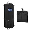 KEEGH Garment Bags for Travel 54″ Tri-fold Garment Bag for Dresses Long Suit Bags Dress Bags for Closet Storage Hanging Clothes for Suit Coats Tuxedos Dresses with 4 Big Pockets, Black