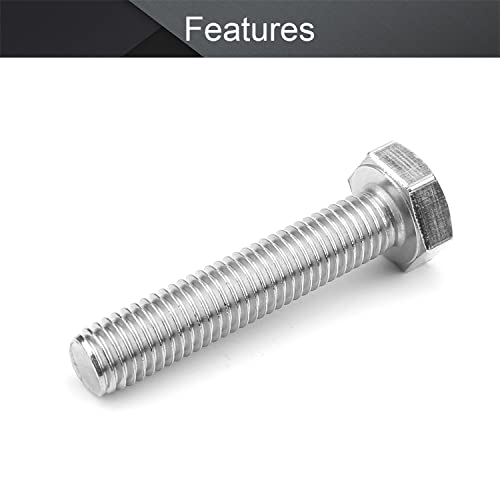 Tornillo hexagonal M10 de acero inoxidable con rosca métrica precisa 3