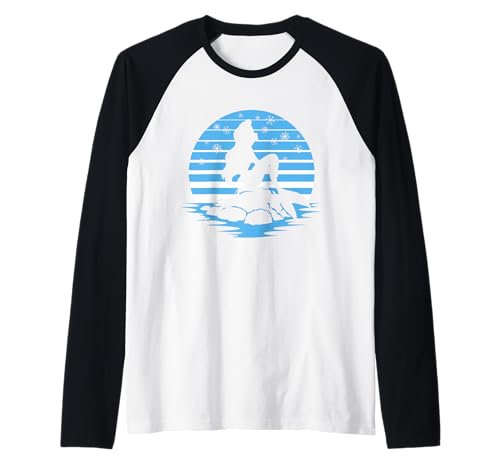 Ariel Disney t-shirt manches raglan bleu coupe confort anti-pli