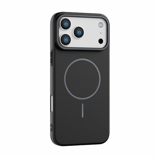 PCマットマグネット式電話ケース iPhone 17 16 15 14 13 12 Pro Max 17 Air 14 15 16 Plus ワイヤレス充電 耐衝撃カバー ブラック iPhone 15 Plus用
