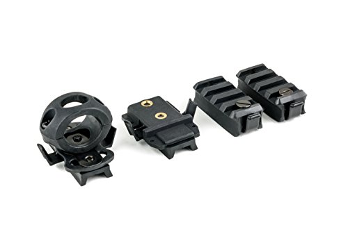 PHALANX BLACK 4PCS HELMET RAIL ACCESSORIES MOUNTING HARDWARE