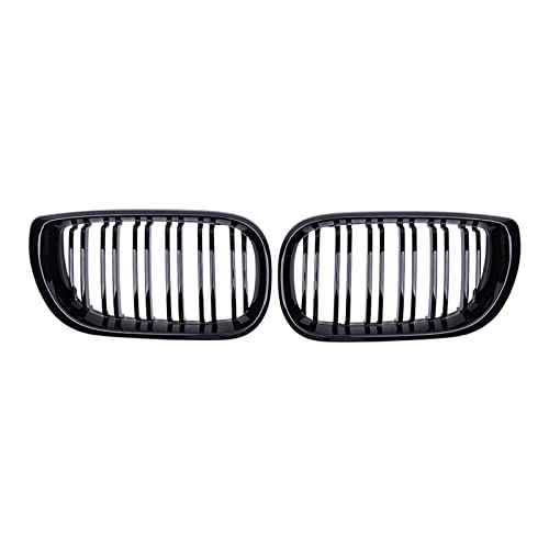 Rejilla delantera de doble listón tipo Racing para parachoques de coche E46 4 puertas 6