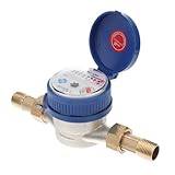 Hemobllo Water Meter Water Flow Meter Cold Water Meter for Garden and Home use