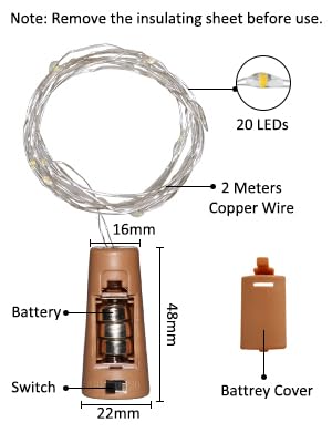 Image of IMPRESSION LIGHTS Fairy Bottle Led Decorative Lights Warm-White Lighting for Indoor and Outdoor Lights-Pack of 1