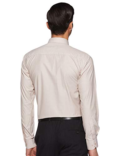 Image of Hang & Wear Men's Plain Regular fit Formal Shirt (MS-F18- Fawn 42