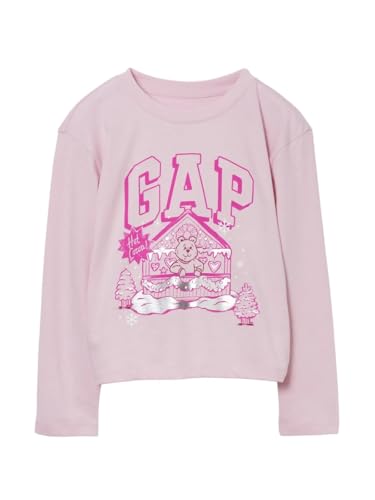 Image of Gap Girls Long Sleeve Logo Tee T-Shirt