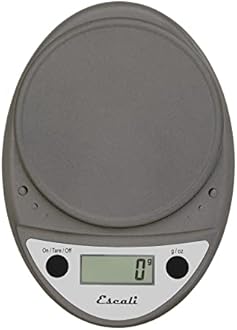 Escali Primo P115M Precision Kitchen Food Scale for Baking and Cooking, Lightweight and Durable Design, LCD Digital Display, Metallic, 8x 6x 1.25