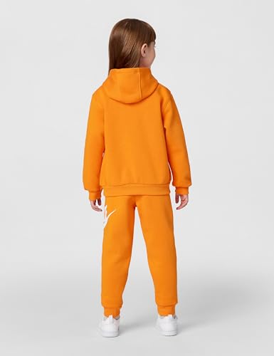 Image of Nike Kids' Sportswear Club Fleece Pullover Hoodie and Joggers 2-Piece Outfit Set (Large Swoosh Logo)