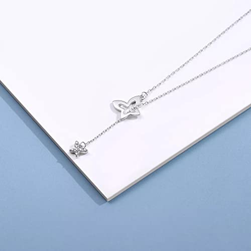 Collier papillon double pendentif, le cadeau pour petite amie idéal - 2