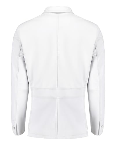 Image of Jild Lambskin Leather Jacket Men Casual Coat - Notched Collar Classic Bond's Style Ultimate Leather Blazer for Men