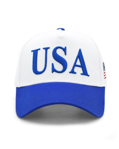 Image of USA Flag Hat for Men Women - 3D Embroidered Patriotic Baseball Cap, 4th of July, 250th