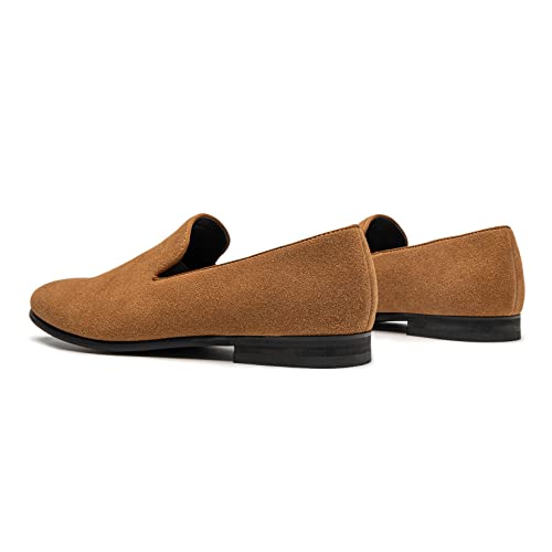 AMAPO Men's Velvet Loafer Shoes,Casual Penny Loafers for Men,Slip-on Dress Men Shoes Black3