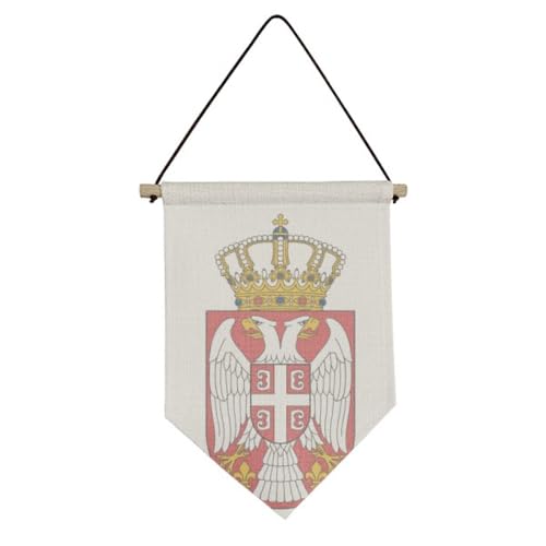 Drapeau Serbie en toile suspendue - Décoration murale élégante pour intérieur