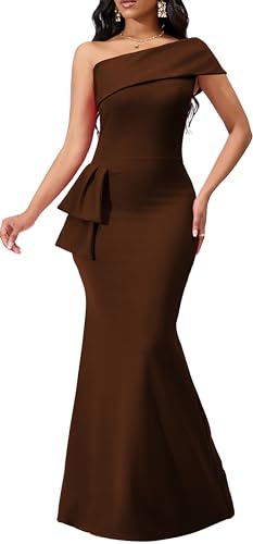 Image of Formal Dresses for Women Evening Party Elelgant Mermaid Cocktail Floor Length Prom Long Dress with Zipper