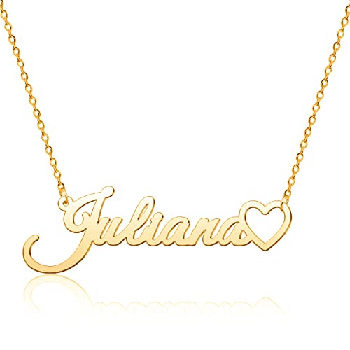 Customized Heart Pendant Custom Jewelry for Her Personalized Monique Name Necklace