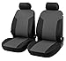 Walser Auto-Sitzbezug Portland, Universal-Sitzbezug, Vordersitzbezüge, Auto-Schonbezug, PKW-Sitzbezug Vordersitze, Sitzschoner-Auto grau/schwarz