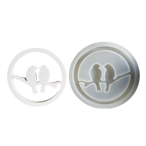 Qsvbeeqj Par de formas de resina de corona de pájaro para hacer decoraciones de candelita regalo vacaciones decoración habitación proyecto artesanal