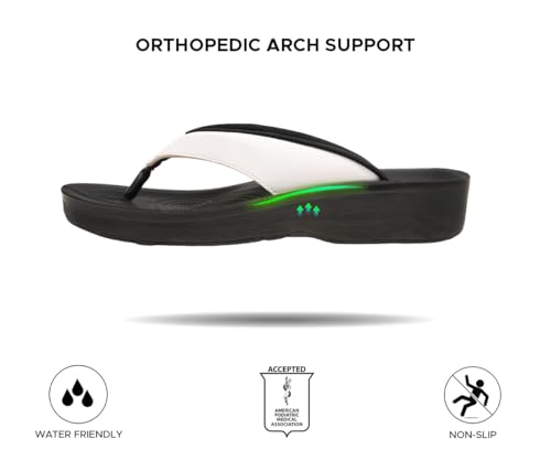 Image of AEROTHOTIC Original Orthotic Comfort Thong Style Flip Flops Sandals for Women with Arch Support for Comfortable Walk