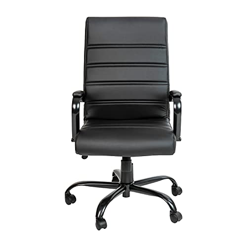 Image of EMMA + OLIVER High Back Black Faux Leather Executive Office Chair