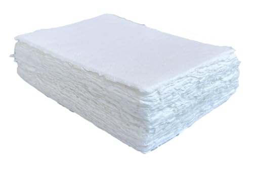 Papier fait main A5 anti-gondolage lot de 50 feuilles blanches aquarelle