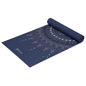 Gaiam Yoga Mat – Premium 6mm Print Extra Thick Non Slip Exercise & Fitness Mat for All Types of Yoga, Pilates & Floor Workouts (68″L x 24″W x 6mm Thick)