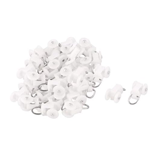 Ruilogod Plastic Window Curtain Track Double Rollers Rail Slide Runner 12mm Dia. 40pcs Gray (id: 837 dc8 cbd 722 b18