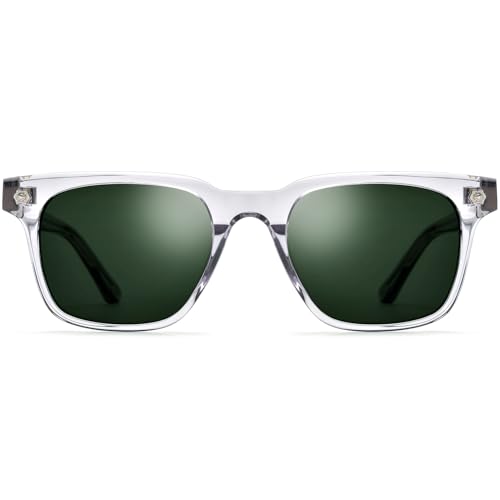 Image of HEPIDEM Acetate Glasses Frame Men Women Square Eyeglasses Optical Spectacles 9395