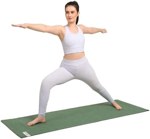 Orae Loom Cotton Yoga Mat – Handcrafted & Foldable | Anti-Skid Grip, Sweat-Absorbent Surface | 8mm Thick for Joint Support...