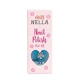 Miss Nella BLUE THE CANDLES – bezpieczny niebieski lakier do paznokci dla dzieci, nietoksyczny i bezzapachowy dla dzieci, naturalny, na bazie wody, łatwy do usunięcia