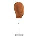 Présentoir à Bijoux Hommes et Femmes Mannequin Head Flanelle Hauteur ajustable Modèle tête perruque affichage Chapeau postiches Mannequin support Support d'affichage avec base en métal Etagère à Bijou