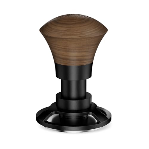 MHW-3BOMBER 58.35mm Espresso Tamper - 30lbs Coffee Tamper with Sound Feedback for Barista, Walnut Tamper Tool Espresso Hand Tamper with 3 Spring Loaded Fits 58mm Portafilter, Thread Base, T5
