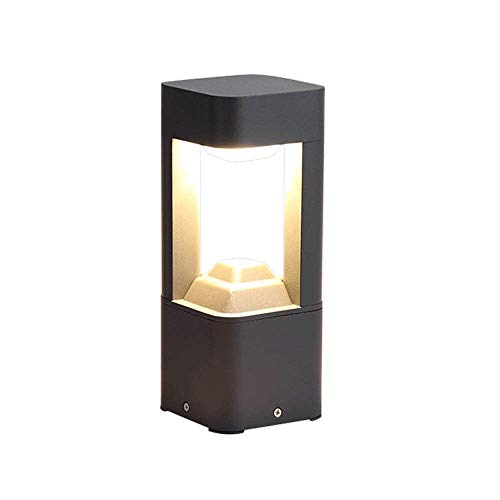 Preisvergleich Produktbild HIGHKAS 9W LED-Rasenleuchte Außenleuchte IP55 wasserdichte Aluminium-Säulenleuchte Außen Gartentür Villa Innenhof Schwimmbaddekoration Poller Säulenlampe (Größe: 60 cm)