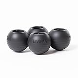 LIVSMA《つけたまま収納できる》ヘリノックス用 アウトドアチェア 脚 カバー チェアワン チェアツー 対応 直径 45mm (ブラック) 1セット(計4個入り)