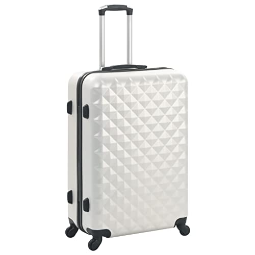 Travel Safely with 3-Piece Hardcase Trolley Set, Durable ABS Material, Secure Locks, Bright Silver2