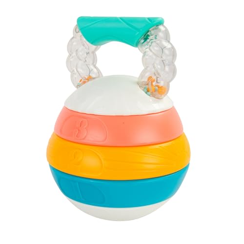 Image of BEBE FUERTE Stack and Count Kettlebell Activity Toy by Robin Arzon - Bilingual Stacking Toys - Baby Workout Toys - Baby and Toddler Gifts for Ages 6 Months and Up