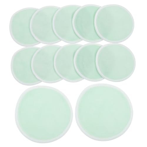 Mikikit 12 piezas Unidades Almohadillas Desmaquillantes de Fibra de Bambú Lavables Reutilizables Suaves y Eficaces para Limpieza Facial Diaria