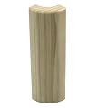 5/8" x 2" x 6" Poplar (Paint Grade) Outside Radius Corner Base Block, Trim Molding for Thin Baseboard (4)