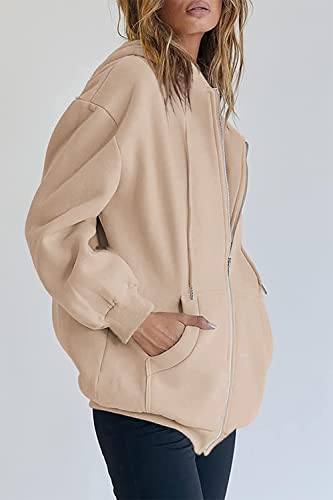 Image of PRETTYGARDEN Women's Fall Zip Up Hoodies Sweatshirts