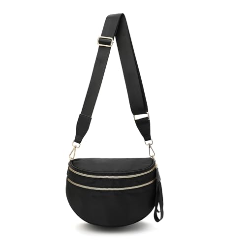 Spacious Nylon Crossbody Pure Colour Crossbody Bag Bum Bag for Women, Handbags Wallets Purses Spacious
