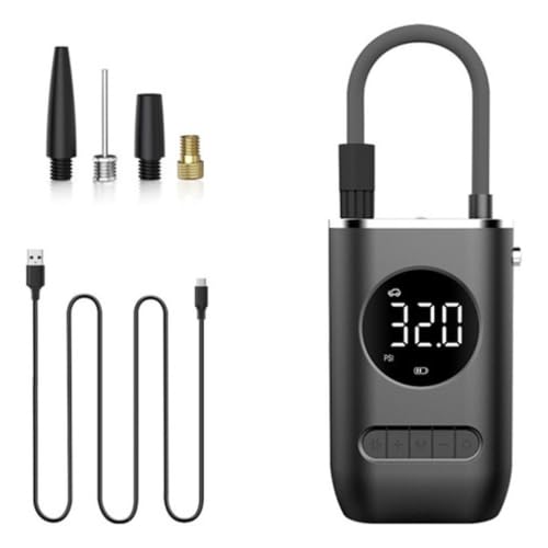 Compressor de Ar Portátil Calibrador de Pneu 150 PSI Sem Fio Mini...