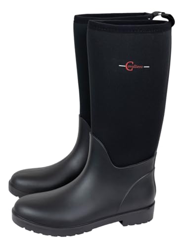 RL24 - Gummistiefel Neolite – Thermostiefel für Stall & Weide – wasserdichte Stallstiefel – Allwetter-Stiefel hoch – Thermo-Reitschuhe in schwarz – Unisex Winterschuhe in Größe 41