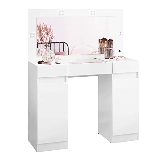 Camarim 3 gavetas e 2 portas Studio branco fosco liso Móveis Albatroz