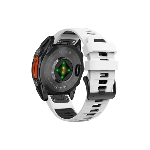 26mm 22mm �V���R���r���v�o���h Garmin Fenix 8 47mm 51mm E 7 7X/Epix Pro/6 6X 5X Plus/Enduro 3�u���X���b�g(�z���C�g�u���b�N�AQu ic kFit 26mm)