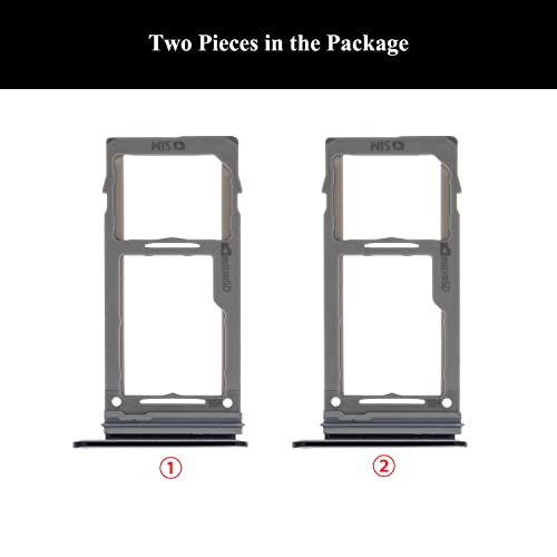 Lozop 2 Pieces Sim Card Tray Holder (Single Sim Version) / Micro Sd Card Slot With Eject Pin Replacement For Samsung Galaxy S9 & S9 Plus (Midnight Black) #TOP2