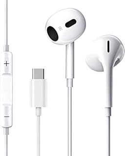 USB C Headphones, Type C Earphones, In-Ear Wired Earbuds with Mic and Volume Control, Compatible with iPad Pro,Huawei P40/P30/P20/Mate 20,Samsung S20/S21/S22/Ultra/FE,Google Pixel 7/6/Pro/5/4/3/2/XL