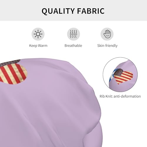 Scotland Flag and American Flag Children Hip Hop Knitted Hat Kids Elastic Leisure Knit Cap Warm Sleep Beanies Black3