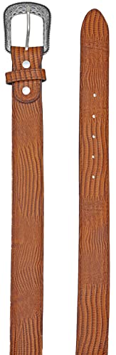 Silverton Men's Lizard Print Genuine Leather Western Honey Belt - 34 #TOP1