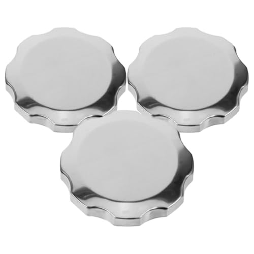 OSOLADY 3pcs bouchon de réservoir de scooter en aluminium argent pour petit moteur à essence et matériel de chantier